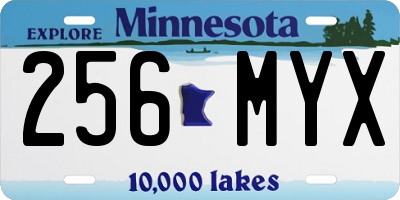 MN license plate 256MYX