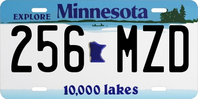 MN license plate 256MZD