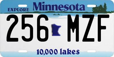 MN license plate 256MZF