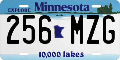 MN license plate 256MZG
