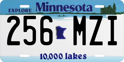 MN license plate 256MZI