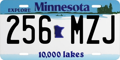 MN license plate 256MZJ