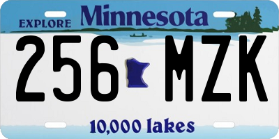 MN license plate 256MZK