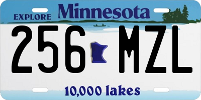 MN license plate 256MZL