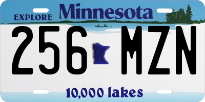 MN license plate 256MZN
