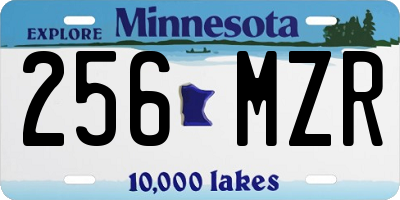 MN license plate 256MZR