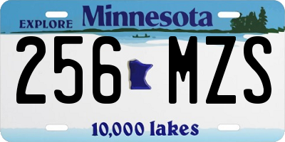 MN license plate 256MZS