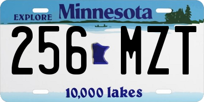MN license plate 256MZT