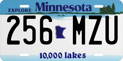 MN license plate 256MZU