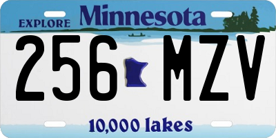 MN license plate 256MZV