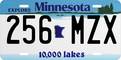MN license plate 256MZX