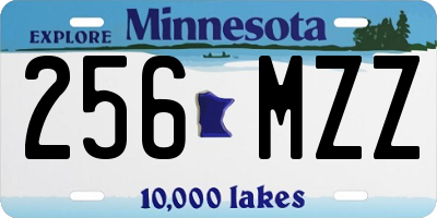 MN license plate 256MZZ