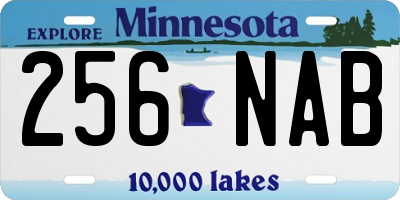 MN license plate 256NAB