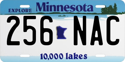 MN license plate 256NAC