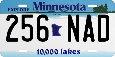 MN license plate 256NAD