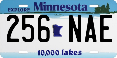 MN license plate 256NAE