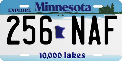MN license plate 256NAF