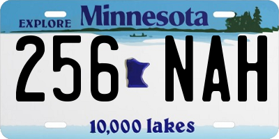 MN license plate 256NAH
