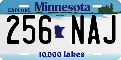 MN license plate 256NAJ