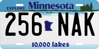 MN license plate 256NAK