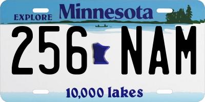 MN license plate 256NAM