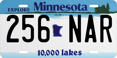 MN license plate 256NAR