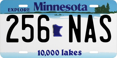 MN license plate 256NAS