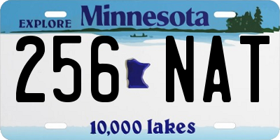 MN license plate 256NAT