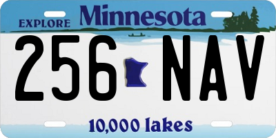 MN license plate 256NAV