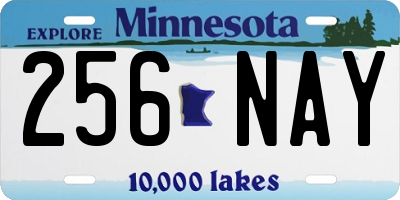 MN license plate 256NAY