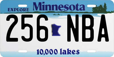 MN license plate 256NBA