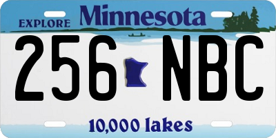 MN license plate 256NBC
