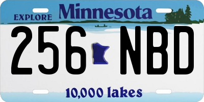 MN license plate 256NBD