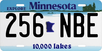MN license plate 256NBE