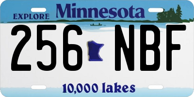 MN license plate 256NBF