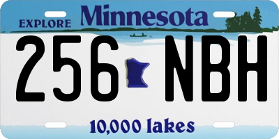 MN license plate 256NBH