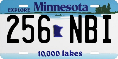 MN license plate 256NBI