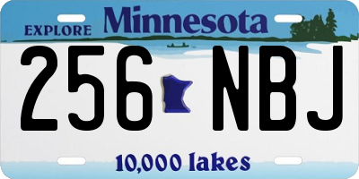 MN license plate 256NBJ