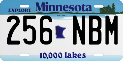 MN license plate 256NBM