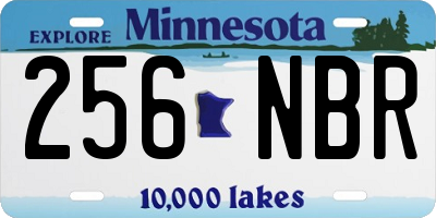 MN license plate 256NBR