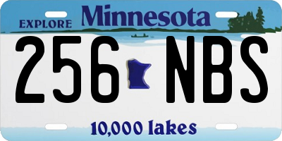 MN license plate 256NBS