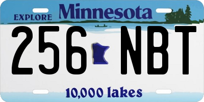 MN license plate 256NBT