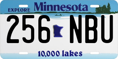 MN license plate 256NBU