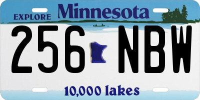 MN license plate 256NBW
