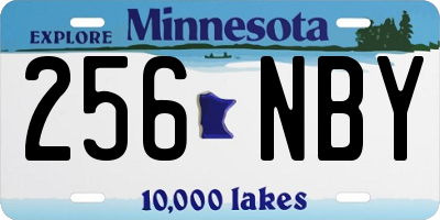 MN license plate 256NBY