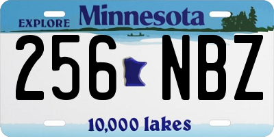 MN license plate 256NBZ