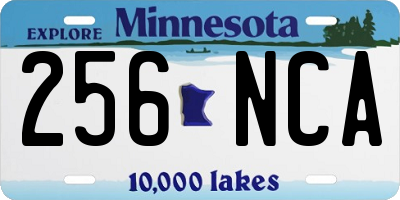 MN license plate 256NCA