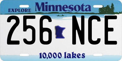 MN license plate 256NCE