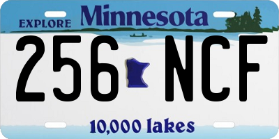 MN license plate 256NCF