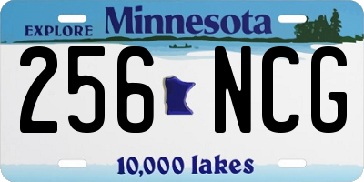MN license plate 256NCG